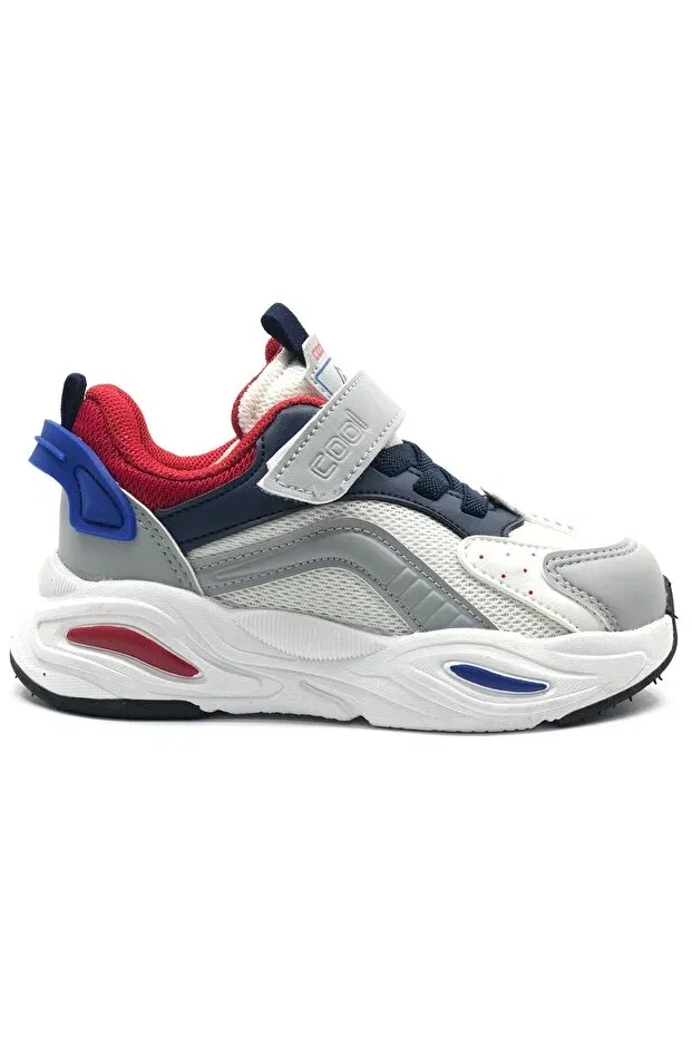 Детские кроссовки для девочек с ортопедической стелькой Evo-Toti cool sneaker orthopedic sole unisex kids sneakers white-laciverte Kocamanlar, White-Blue — фото 3