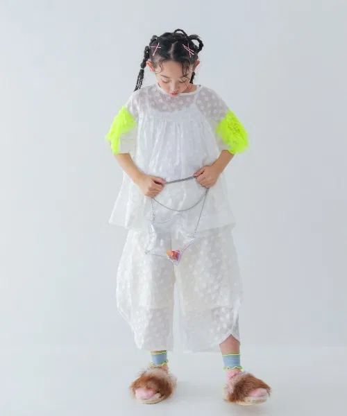 Детские штаны из органзы с принтом Alphabet Off White unica, Белый
