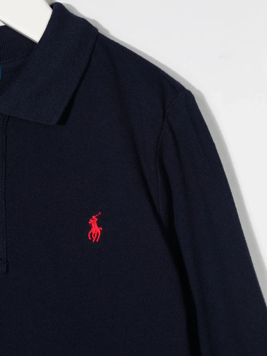 Polo Ralph Lauren Поло с логотипом на темно-синем фоне — фото 3