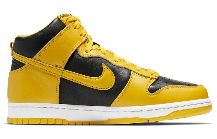 Кроссовки Nike Dunk High, желтый/черный — фото 2