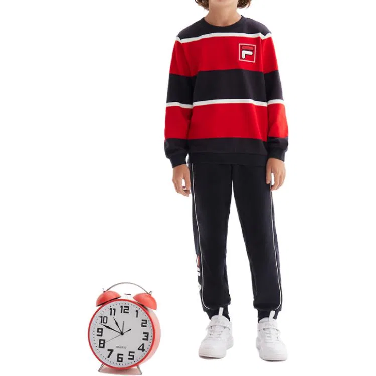Детский свитшот с круглым вырезом FILA KIDS, Legend Blue-FNV — фото 3