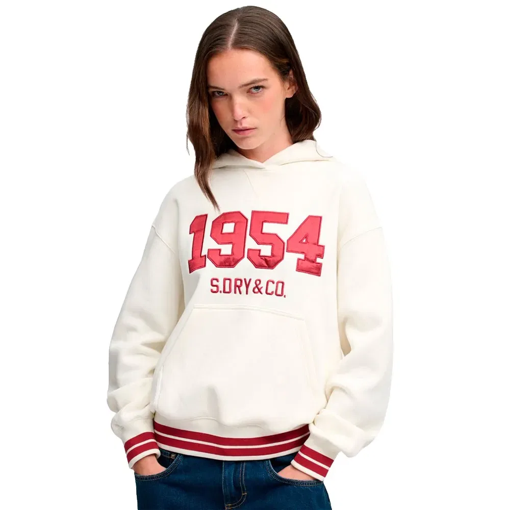 Женский худи с контрастными полосами Satin Applique Superdry, Beige