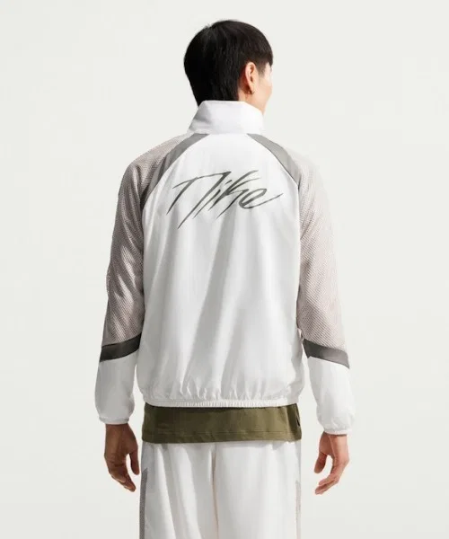 Мужская куртка из полиэстера с капюшоном NIKE Woven Icon Jacket, Off White — фото 3