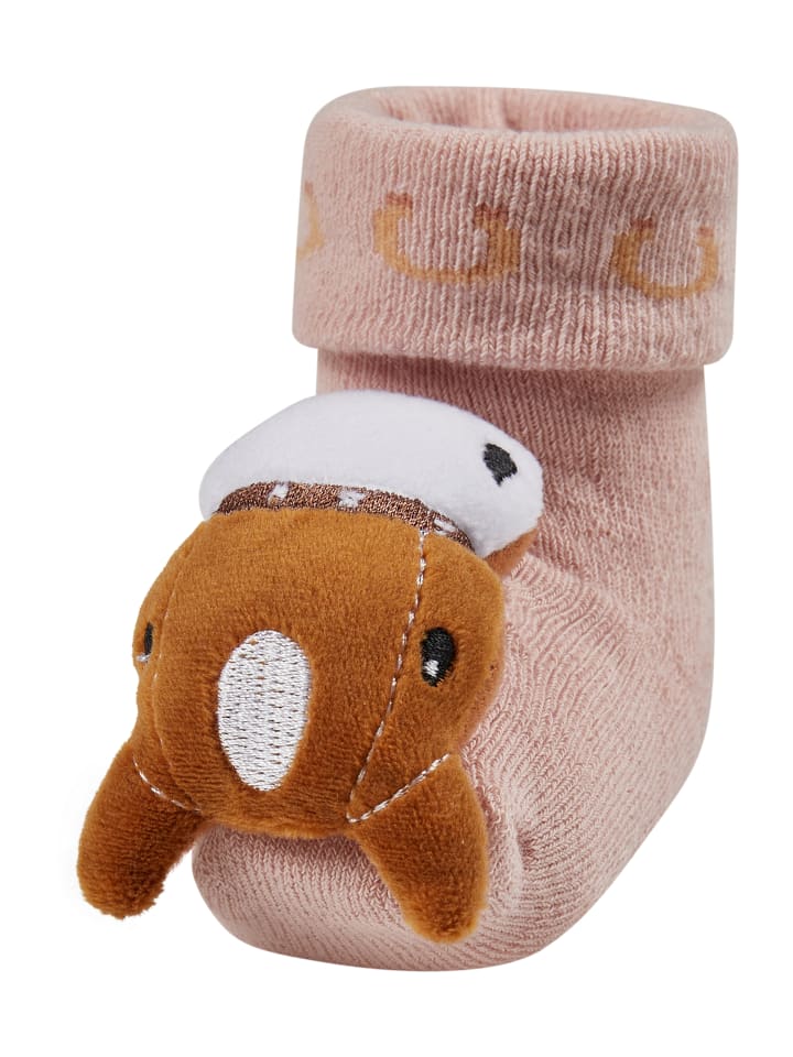 

Sterntaler Детские носочки-погремушки в виде лошадки нежно-розового цвета