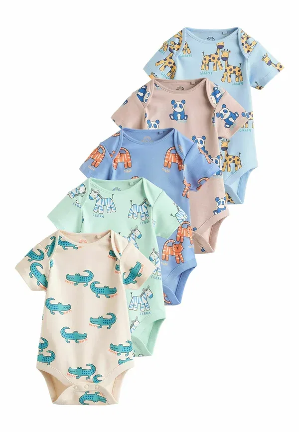 Боди с принтом Regular fit - short sleeve bodysuits 5 pack body Next, Multi, мультиколор
