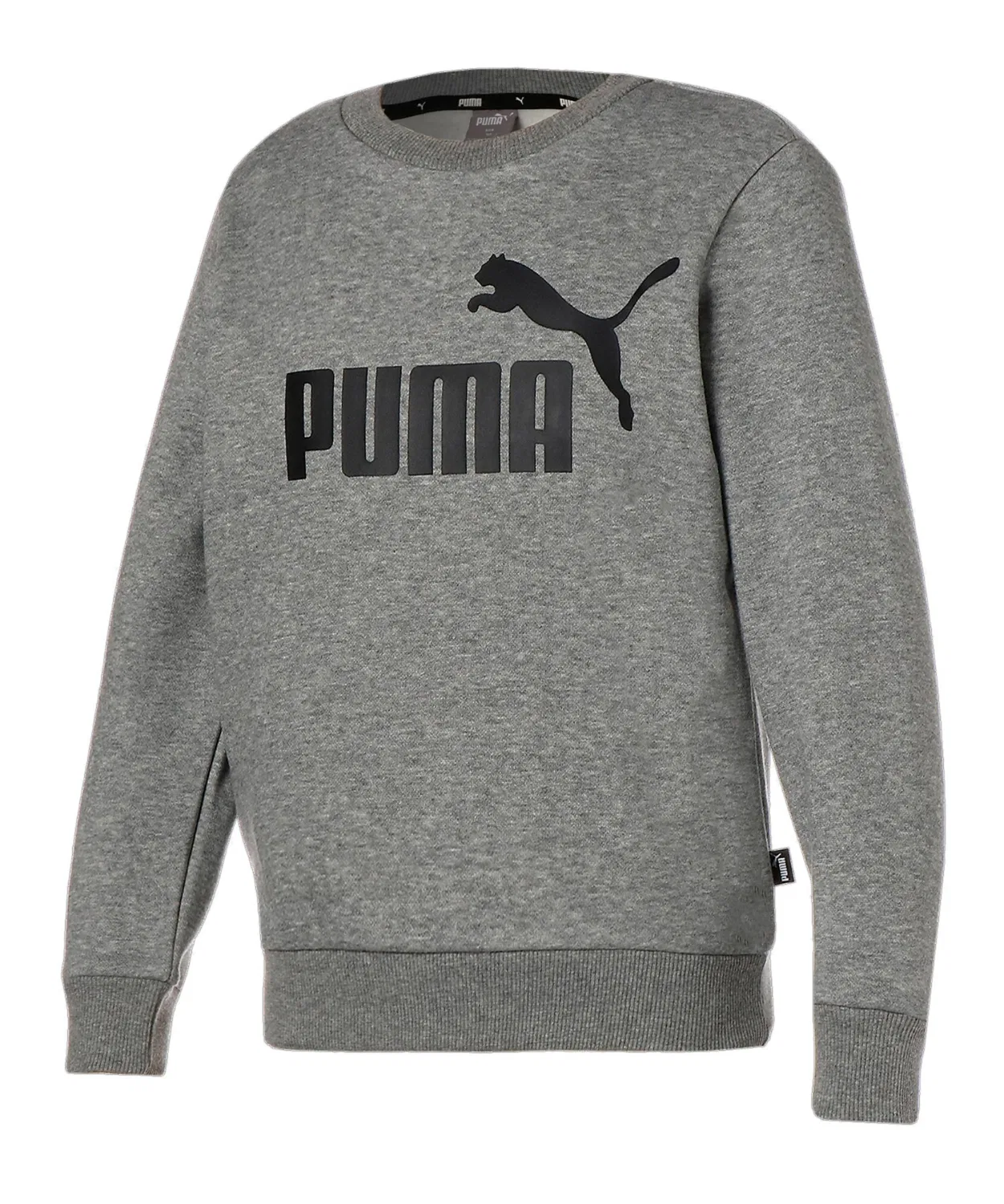 Детский свитшот для мальчиков с принтом ESS Big Logo PUMA, Heather Grey