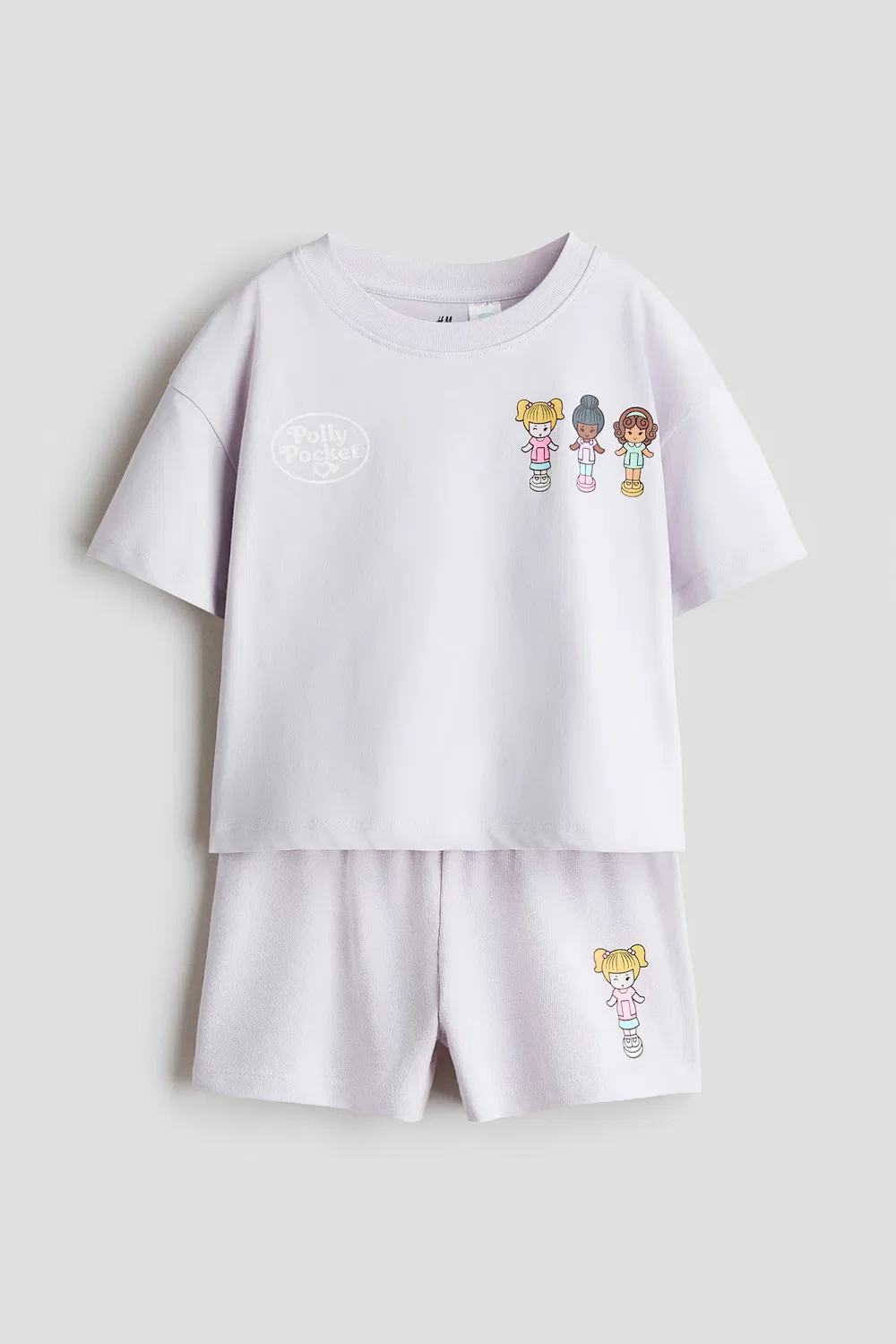 Хлопковый комплект из 2 предметов с принтом H&M, Flieder/Polly Pocket