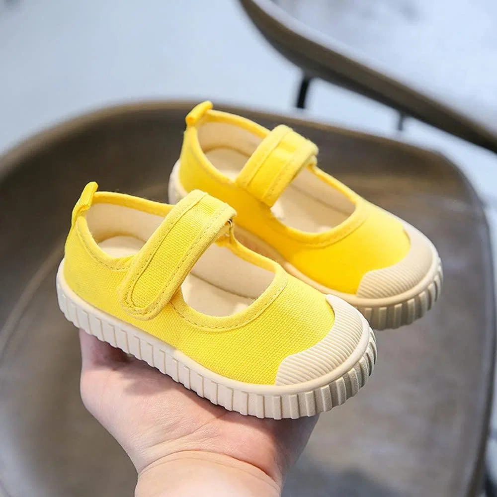 Детские кеды для девочек с принтом BININBOX, Yellow — фото 2