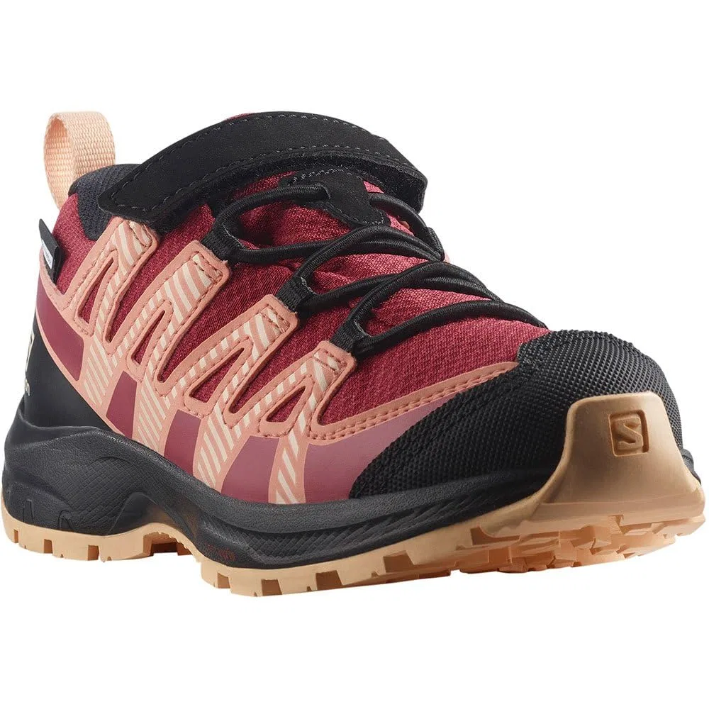 Детские кроссовки для мальчиков водонепроницаемые Xa Pro V8 Climasalomon Waterproof Salomon, Earth Red