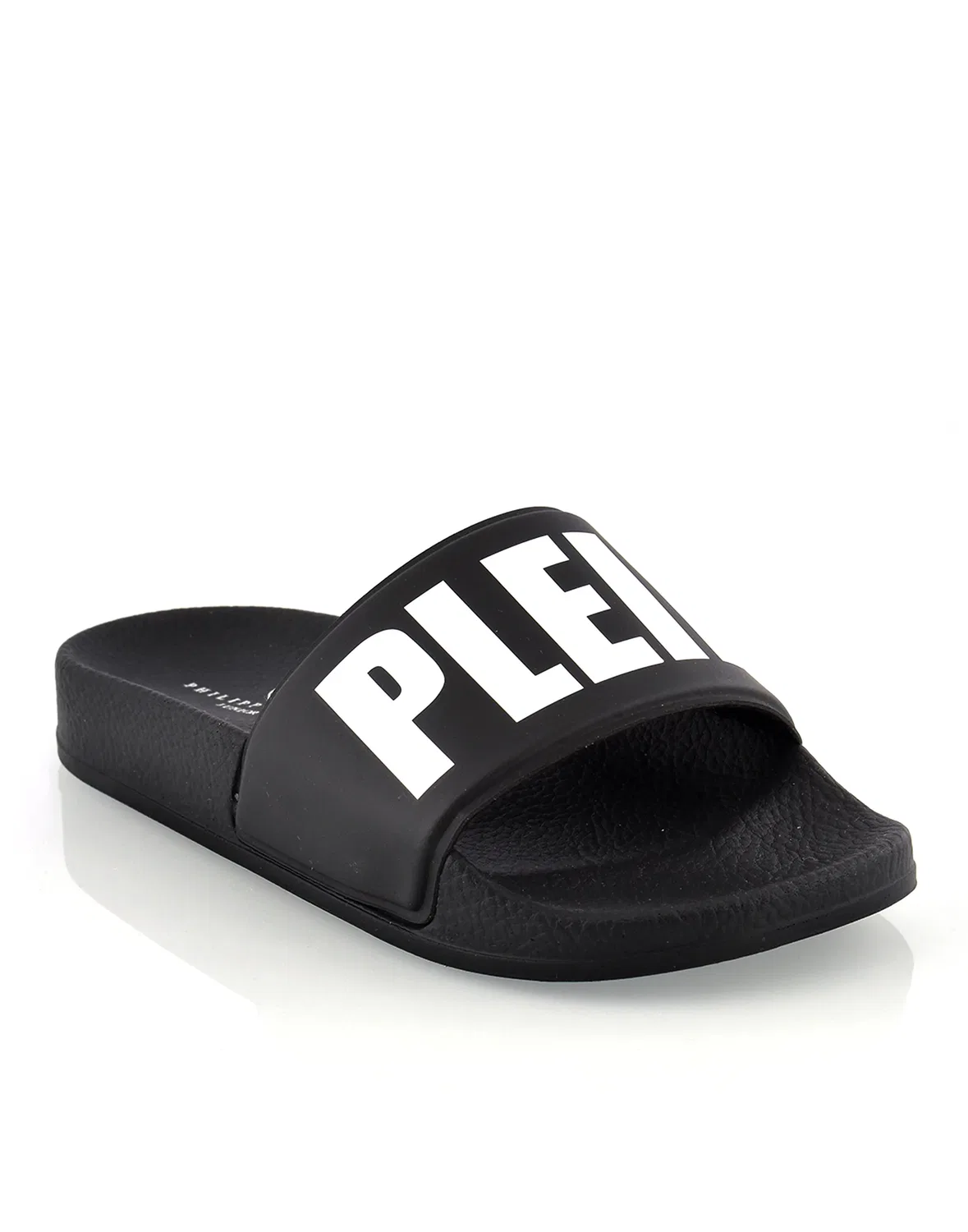 Детские шлепанцы для мальчиков с широким ремнем Pool Slides Plein Print PHILIPP PLEIN, Black/White