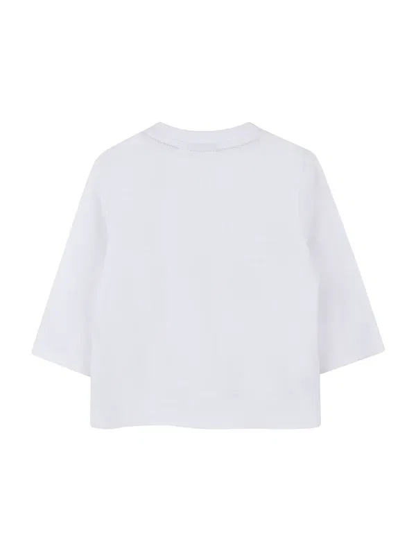 Топ с длинными рукавами Boss Kidswear, белый — фото 2