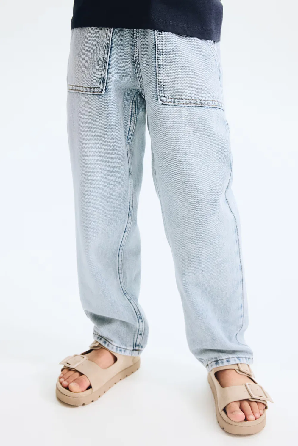 Брюки из хлопчатобумажной джинсовой ткани H&M, Helles Denimblau — фото 3