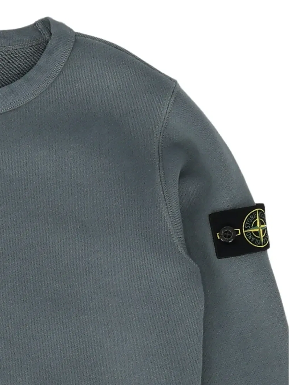 Свитшот с длинными рукавами и нашивкой-логотипом Stone Island Junior, синий — фото 3