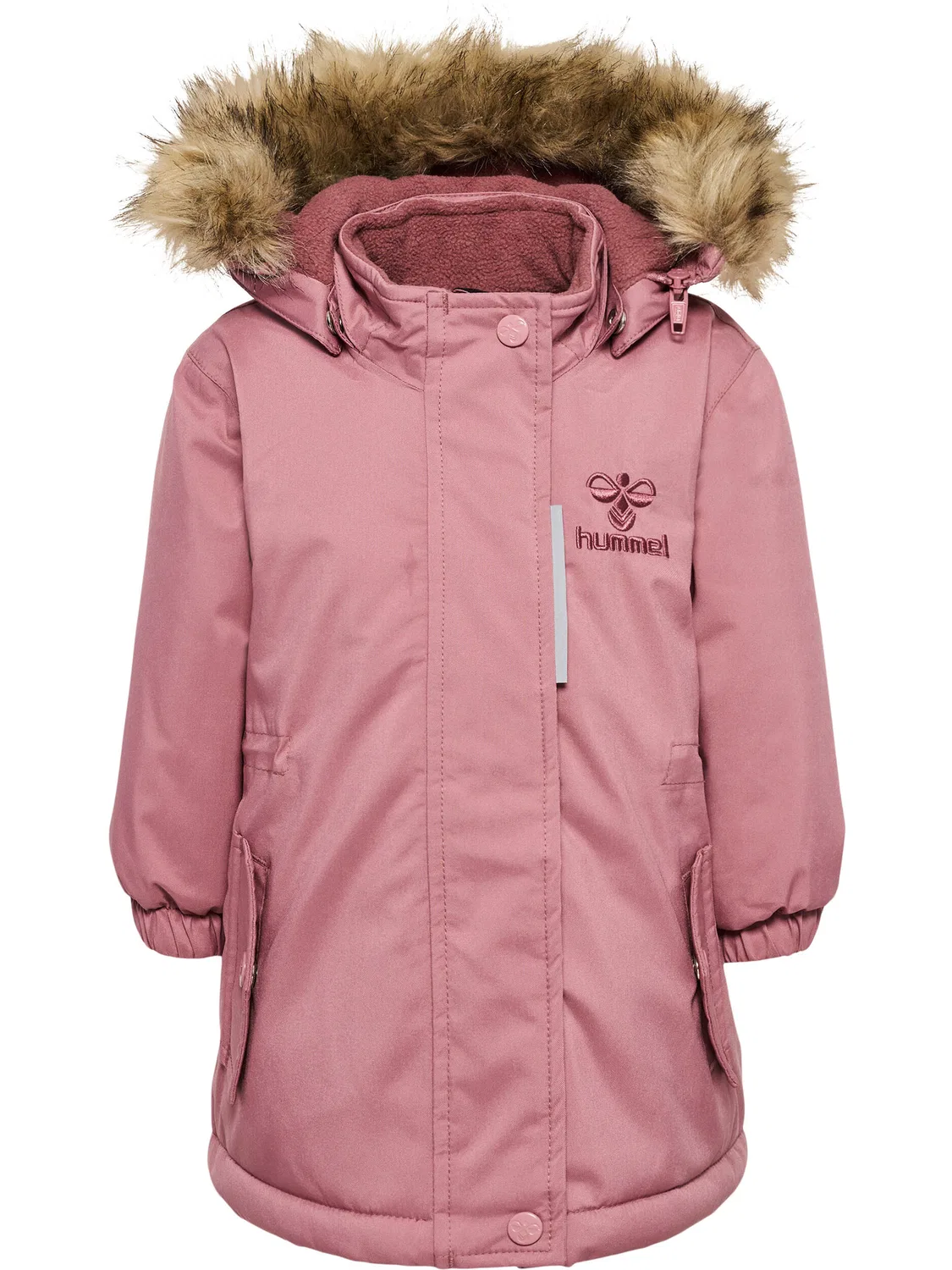 Детская куртка на молнии с капюшоном Hmlpenni Hummel, Karibisches Turkisgrun / Wassermelonenrosa / Bonbonrosa — фото 2