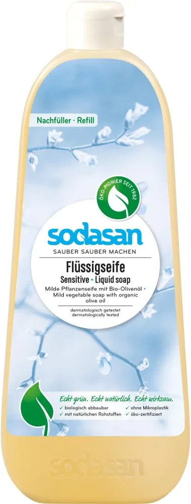Жидкое мыло для рук и тела SODASAN Sensitive, набор 18 x 1 л