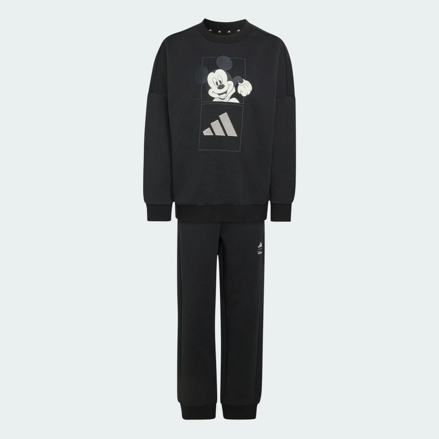 Детский спортивный костюм с принтом Mickey Mouse Adidas, Schwarz Weiss