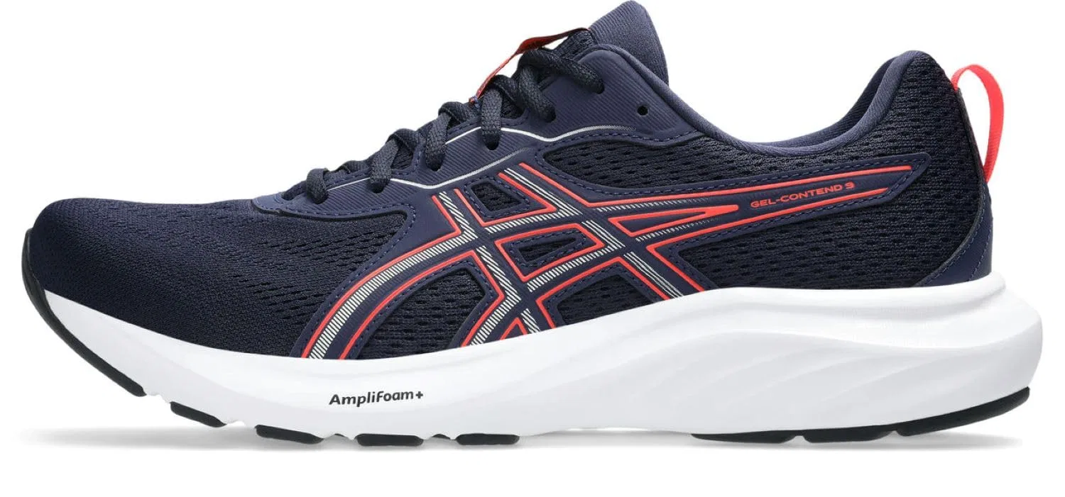 Детские кроссовки для мальчиков с закрытой пяткой Gel-Contend 9 ASICS, Carrier Grey Anzu — фото 4