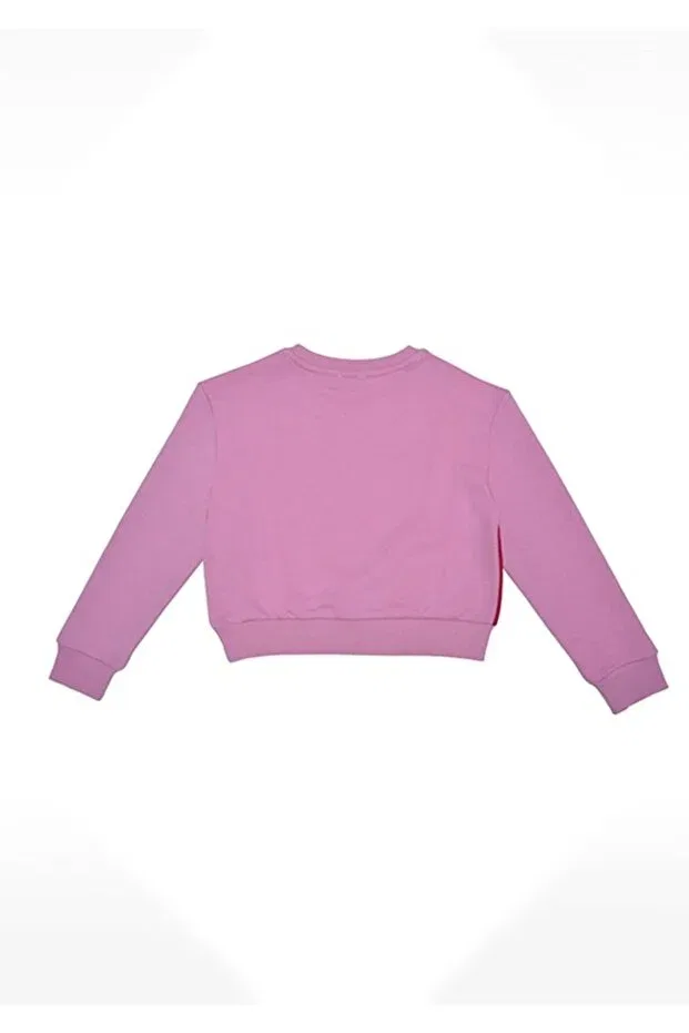 Детские свитшот для девочек цветочный принт Benetton, Pink — фото 2