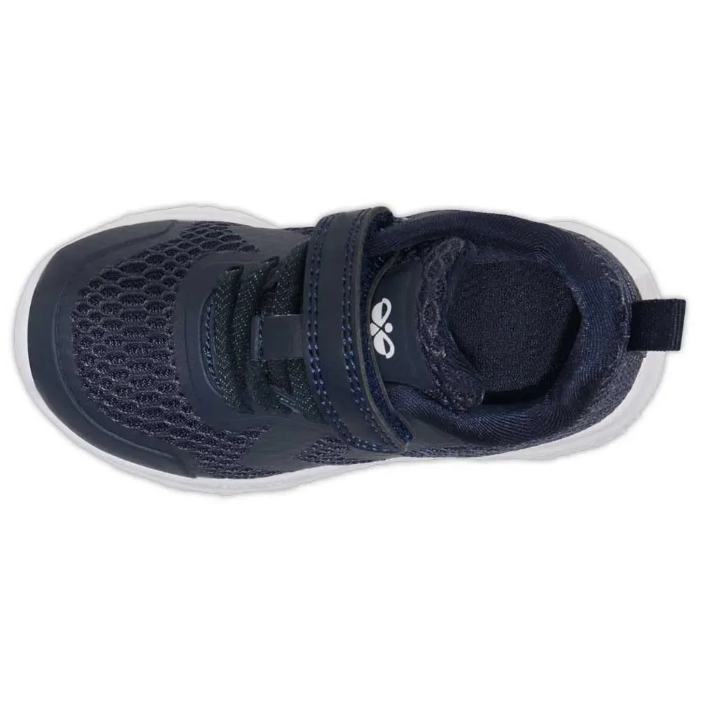 Детские кроссовки для девочек с липучкой Actus ML Recycled Hummel, Blue — фото 3