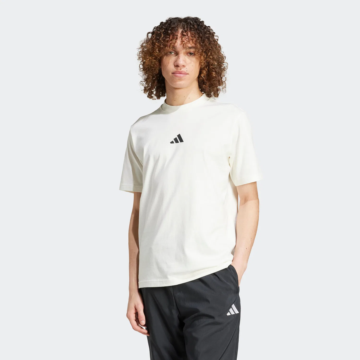 Мужская футболка с коротким рукавом T-Shirt Herren weiß Adidas, Weiss