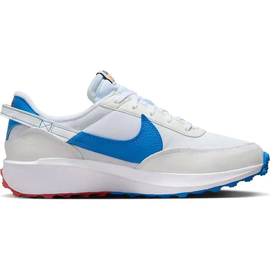 Кеды повседневные с принтом Waffle Debut Se White Blue Nike, Белый/Светло-синий