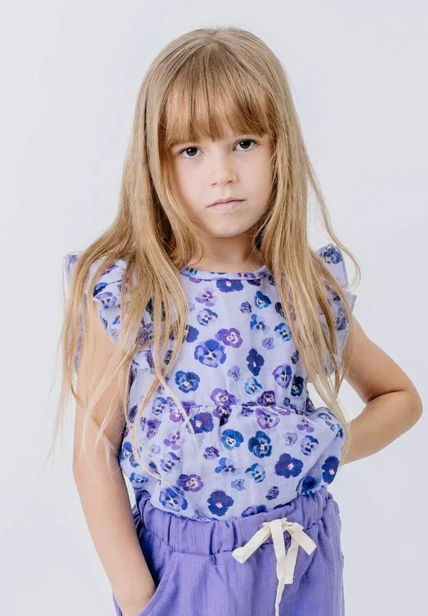 Брюки хлопковые Royal lavender-pants Walkiddy, Purple, фиолетовый