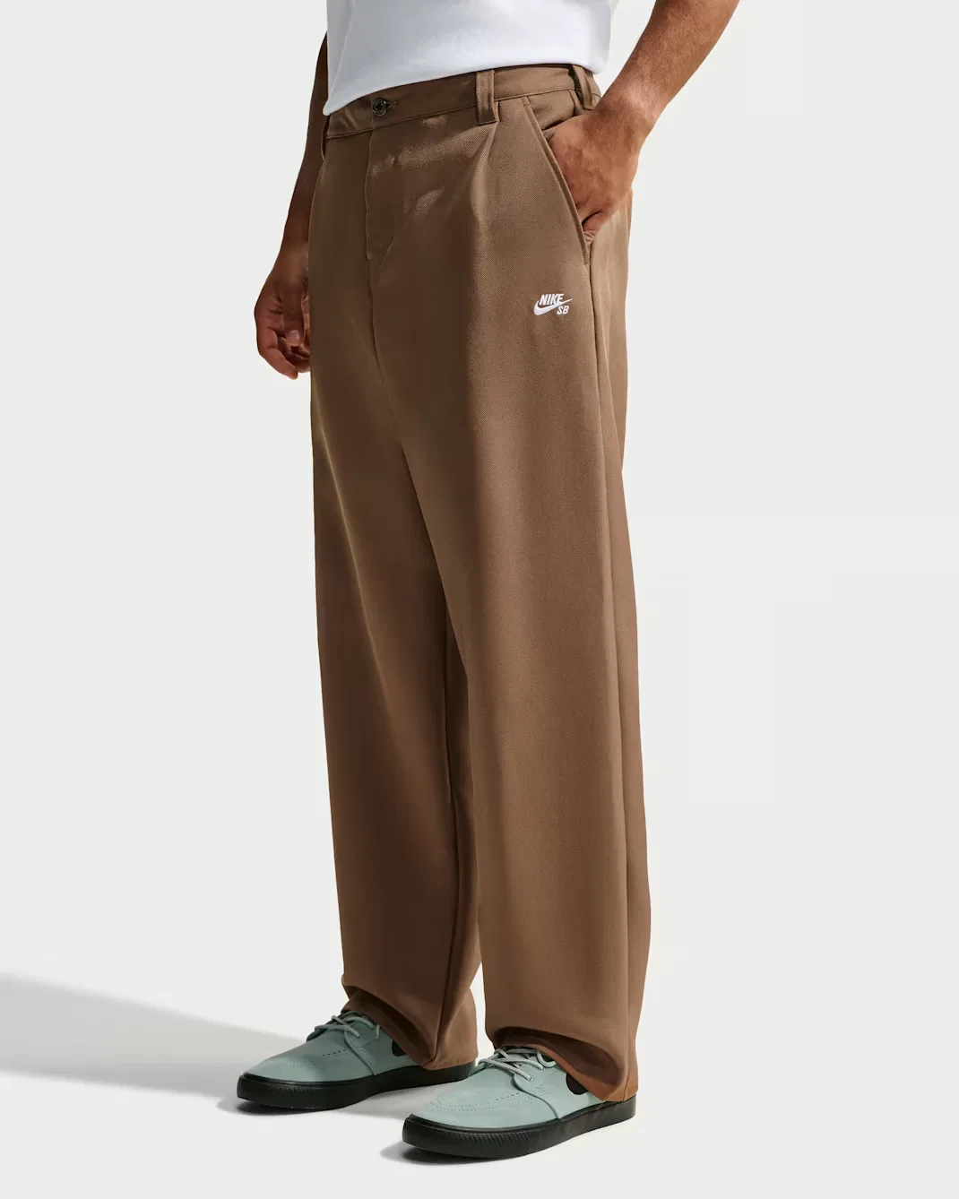 Мужские штаны для скейтбординга Nike SB, Mosswood Brown/White — фото 2