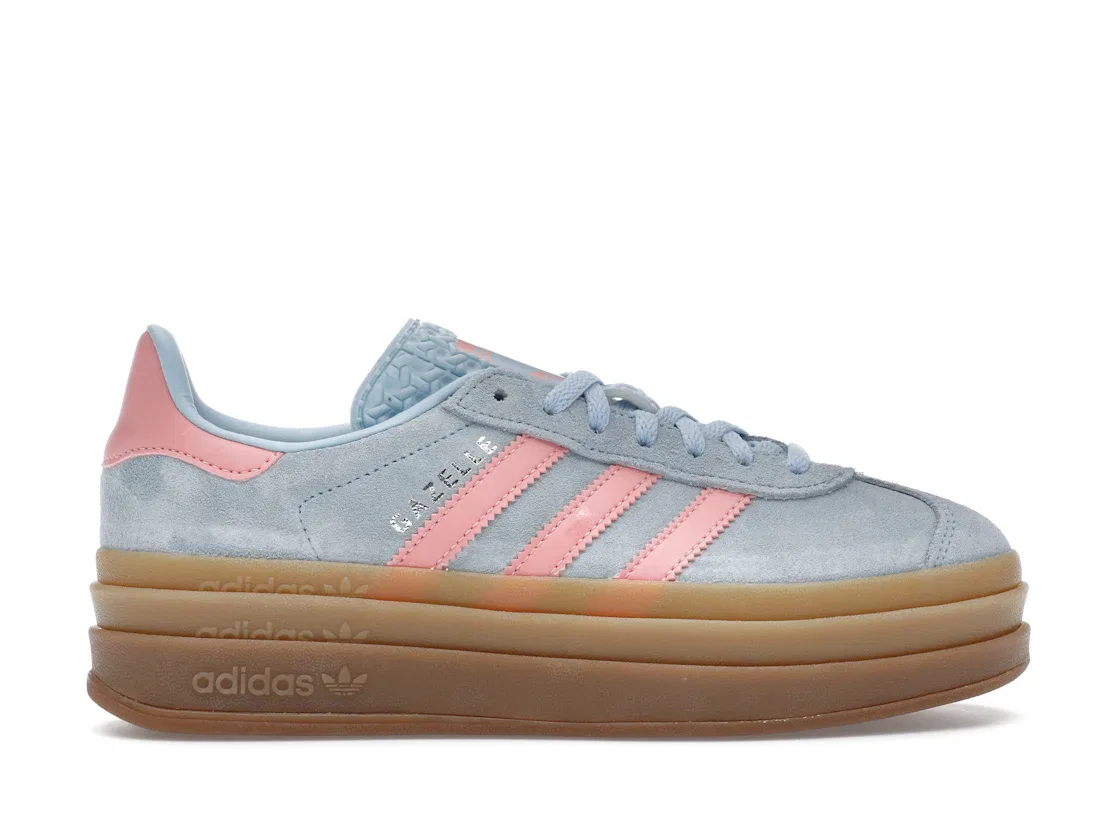 Детские кроссовки Lifestyle Adidas Gazelle Bold, Clear Sky Semi Pink Spark Silver Metallic