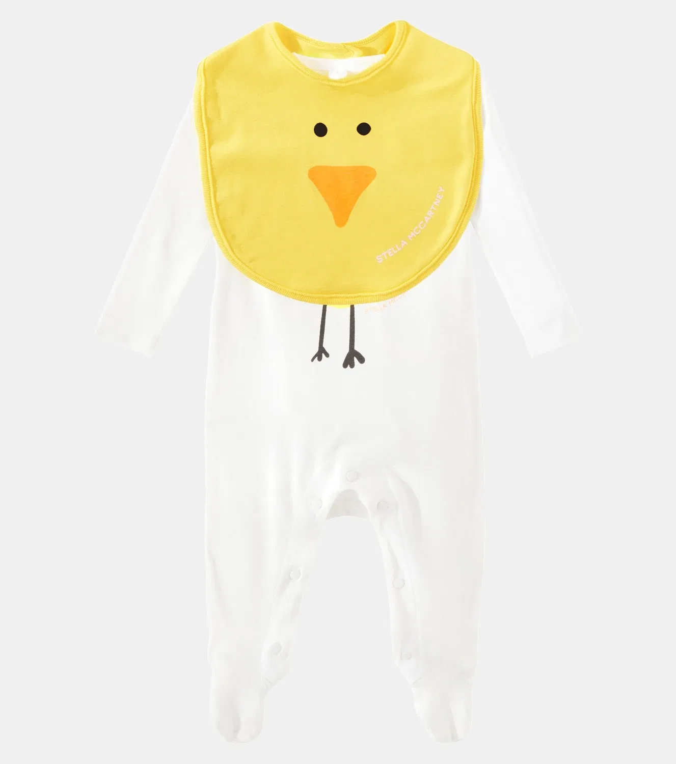 Комбинезон хлопковый комплект из 2 предметов Stella Mccartney Kids, белый — фото 2