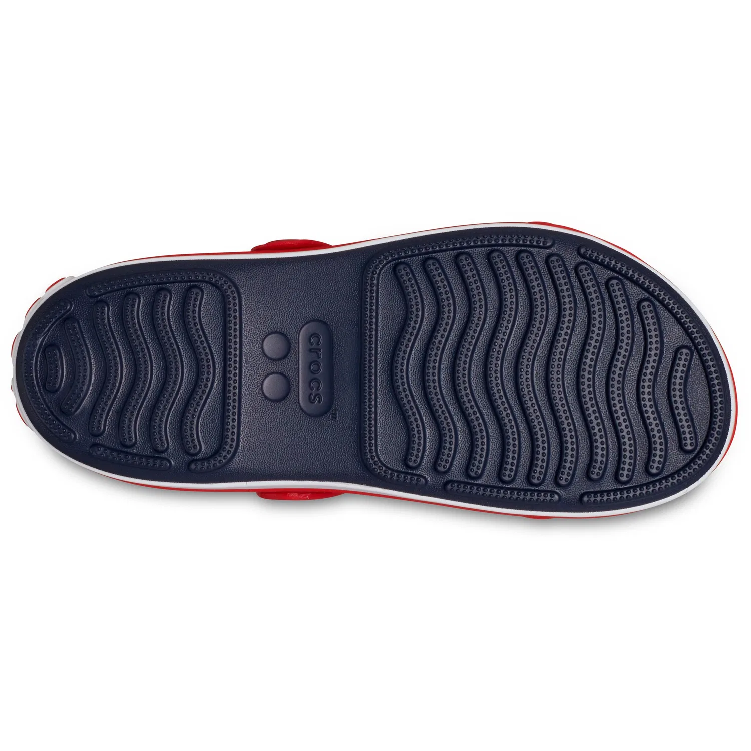 Детские сандалии с ремешком на пятке Crocs, Navy/Red — фото 3