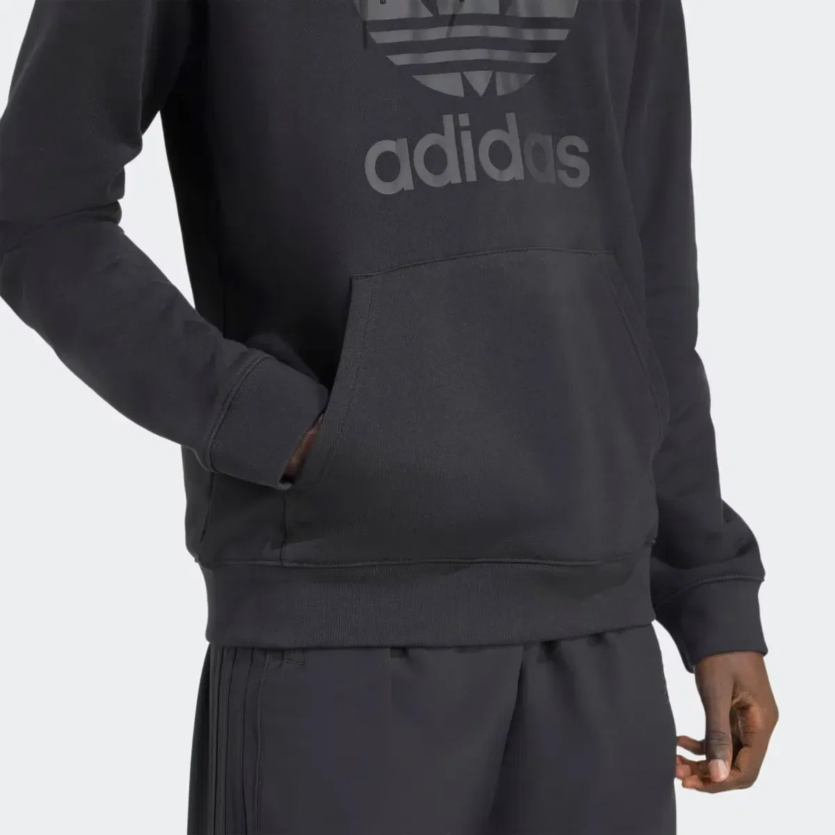 Мужская худи с принтом adidas Originals Trefoil, Negro — фото 4