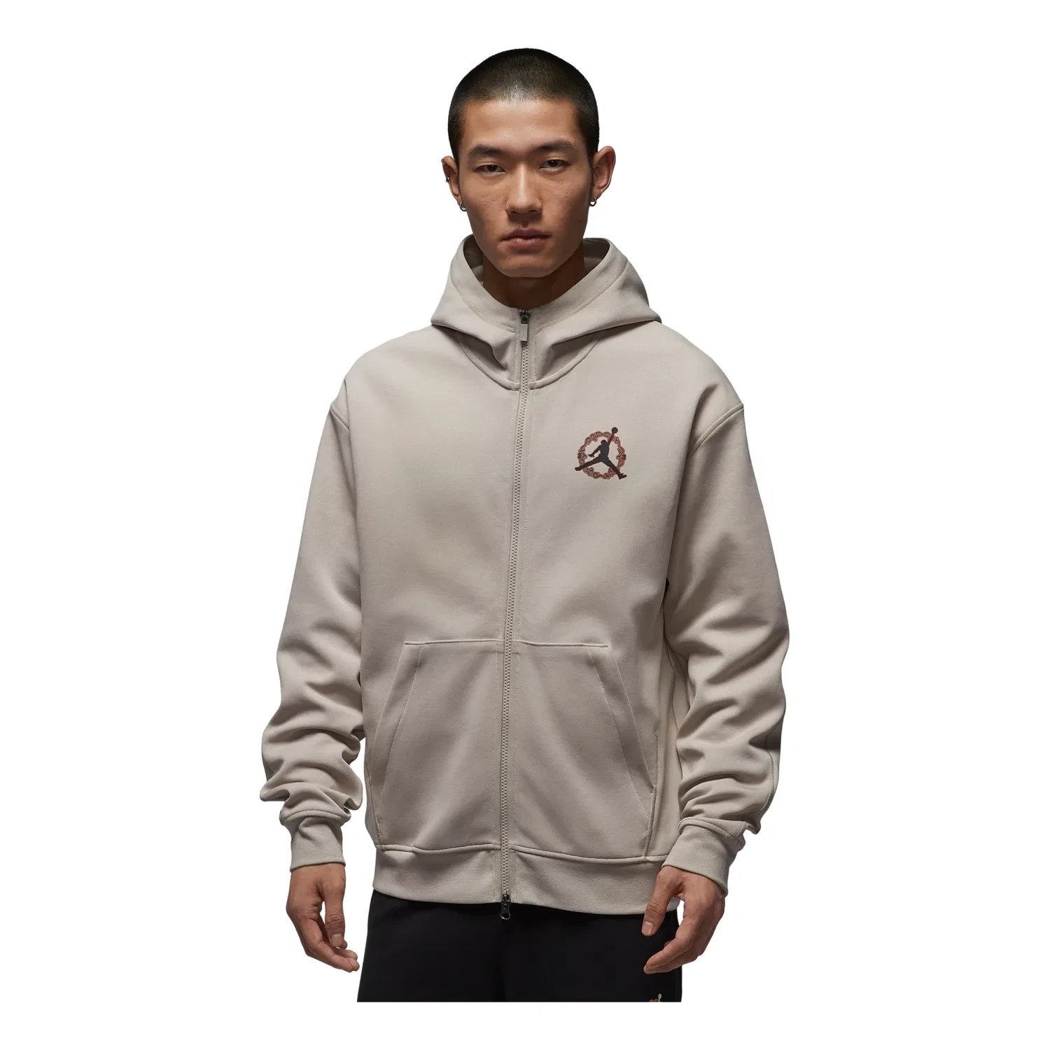 Мужское худи Air Jordan Chinese New Year Sport Hoop Fleece Hoodie 'Year of the Horse' Jordan, Khaki / Milk Tea