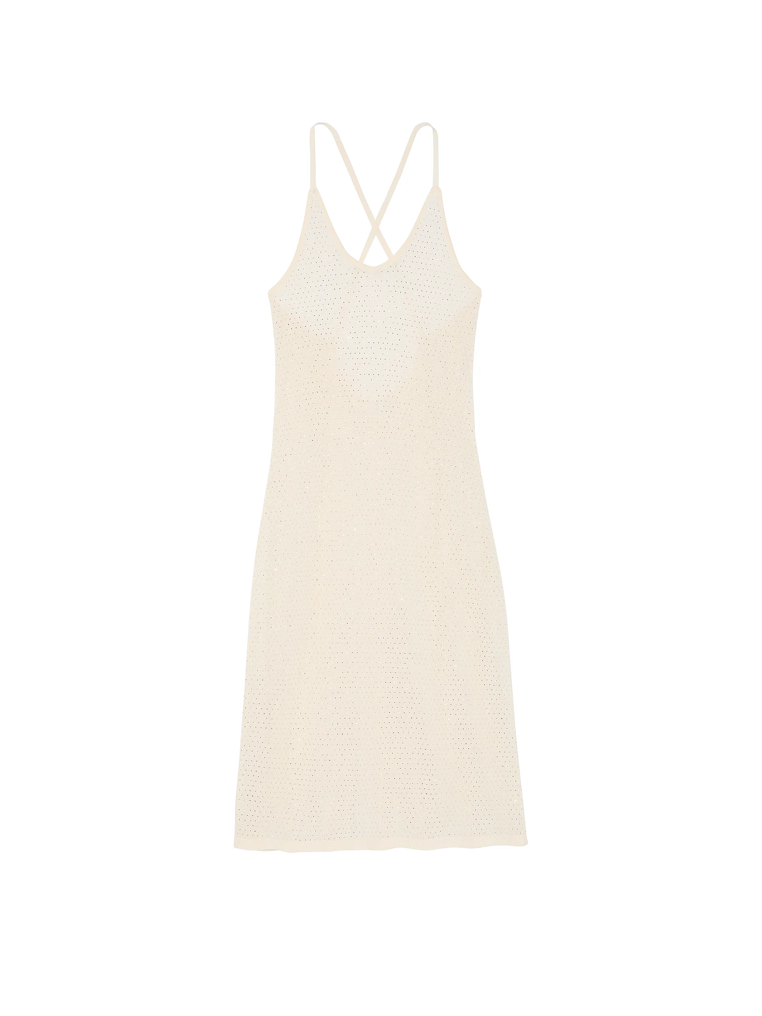 

Платье Victoria's Secret Beachwear Diamante Knit Cover-Up Midi, бежевый