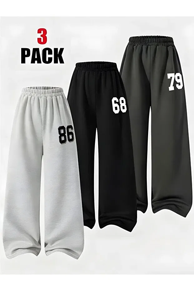 Детский комплект спортивных штанов для девочек с принтом 3-Piece Children's Multi-Sport Tracksuit Kids, Multicolor — фото 2