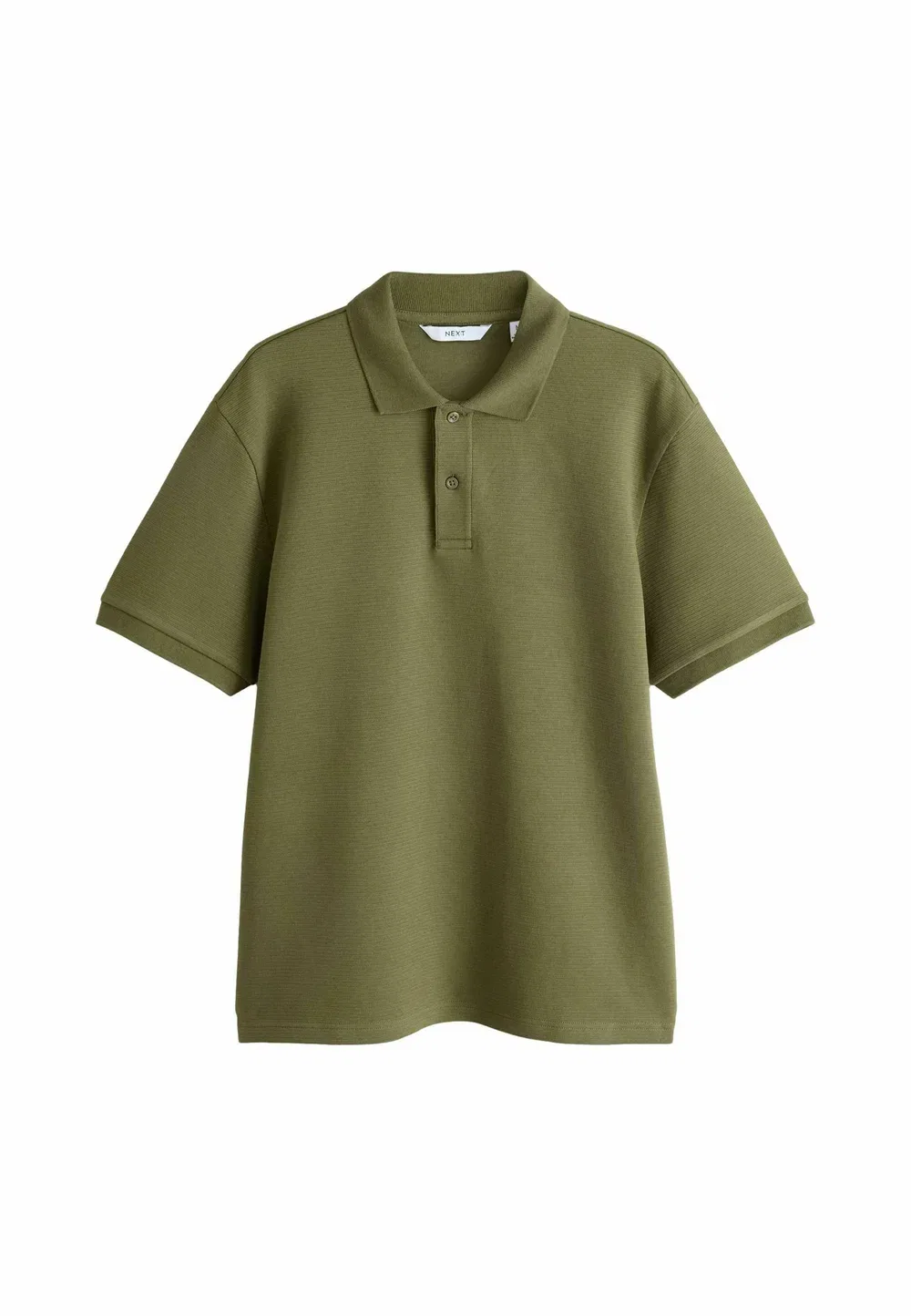 Рубашка-Поло стандартного кроя - элегантная текстура Next, Green Khaki