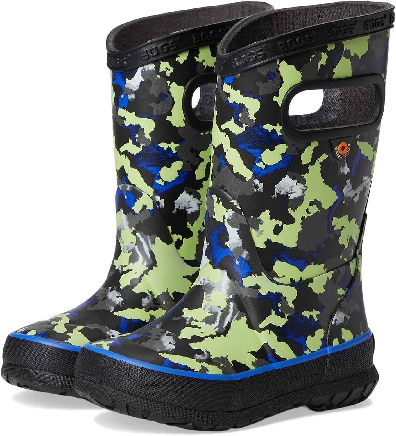 Детские резиновые сапоги с камуфляжным принтом BOGS, Black Multi