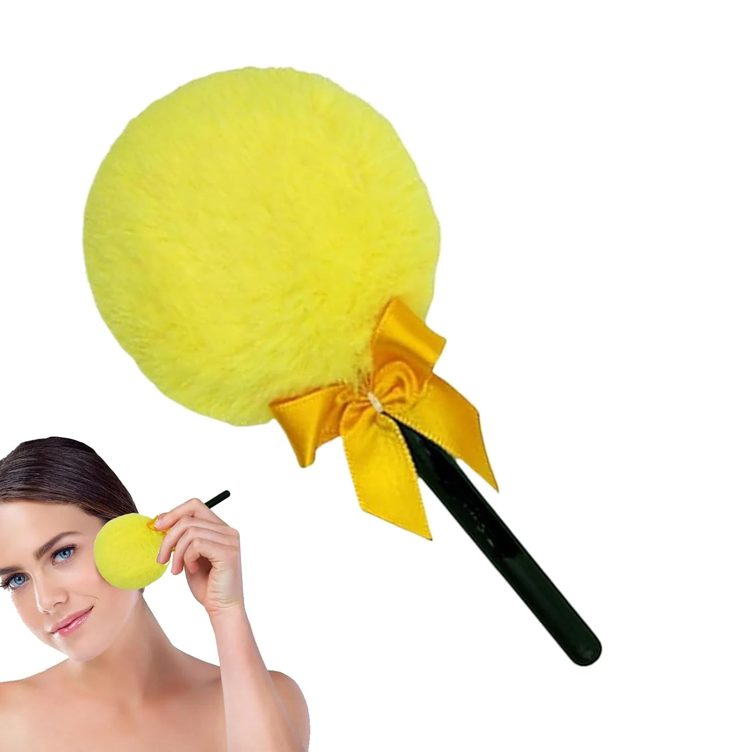 Пудреница с ручкой, Generisch, Золотой