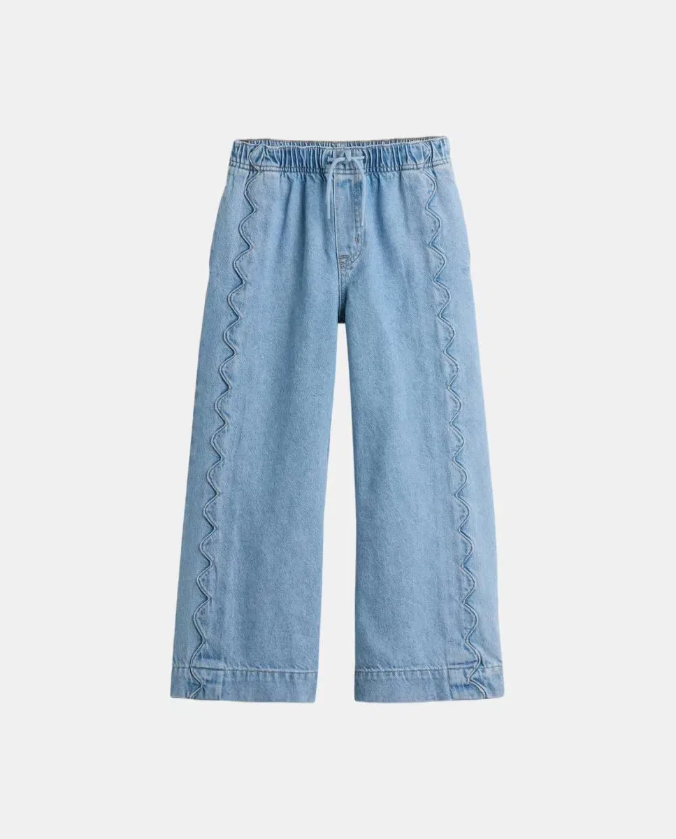 Детские джинсы для девочек с высокой талией Gap, Azul Claro — фото 2