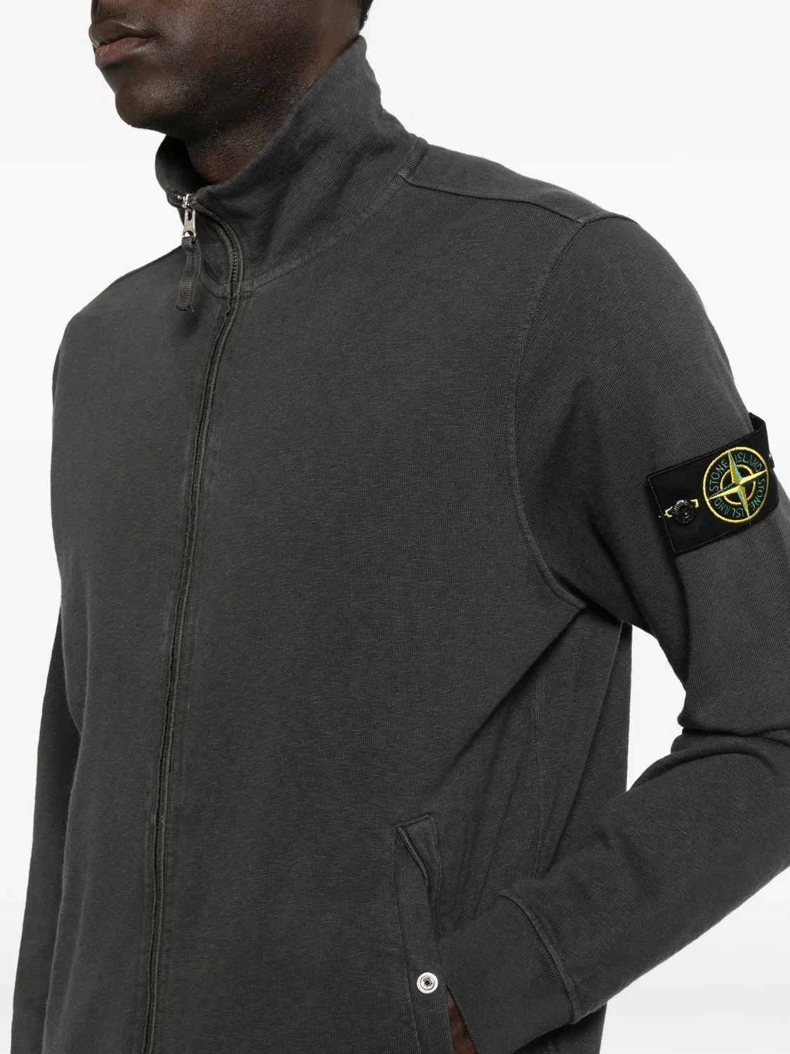 Stone Island Свитер на молнии серый — фото 2