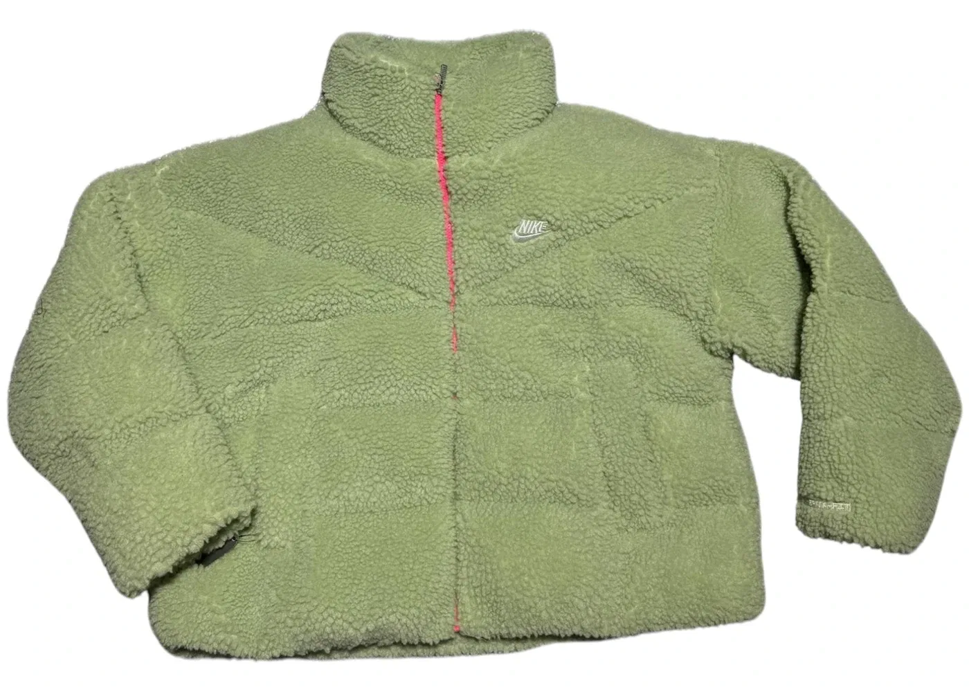Женская куртка-пуховик с принтом Nike Primaloft Puffer Jacket, Mica Green/Fucsia