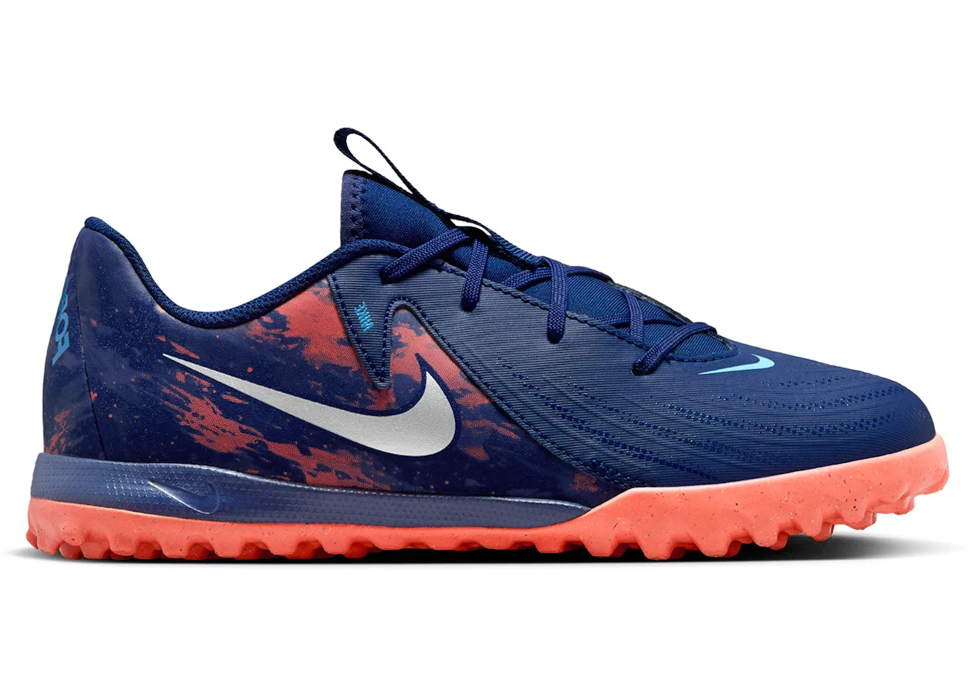 Детские бутсы Erling Haaland Force9 Nike Phantom GX 2 Academy TF, Blue Void Chrome
