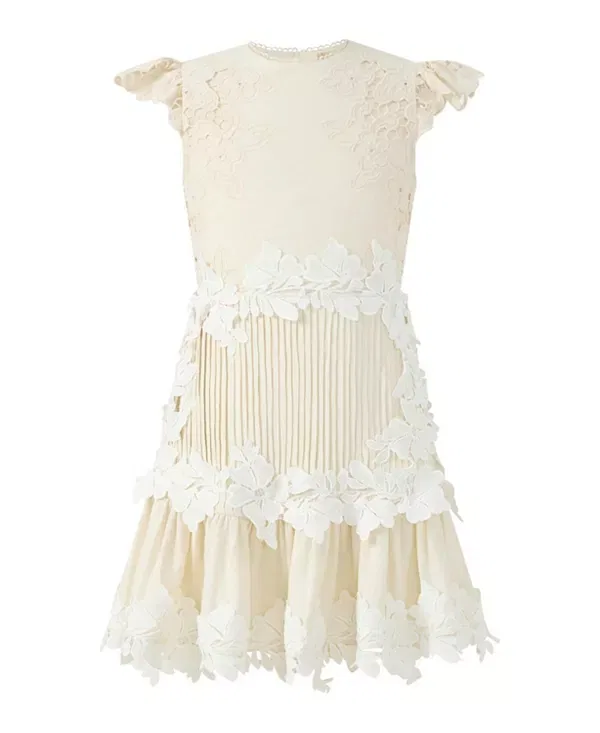 Детское платье для девочек с вышивкой Kaitlyn Marlo Kids, Creme
