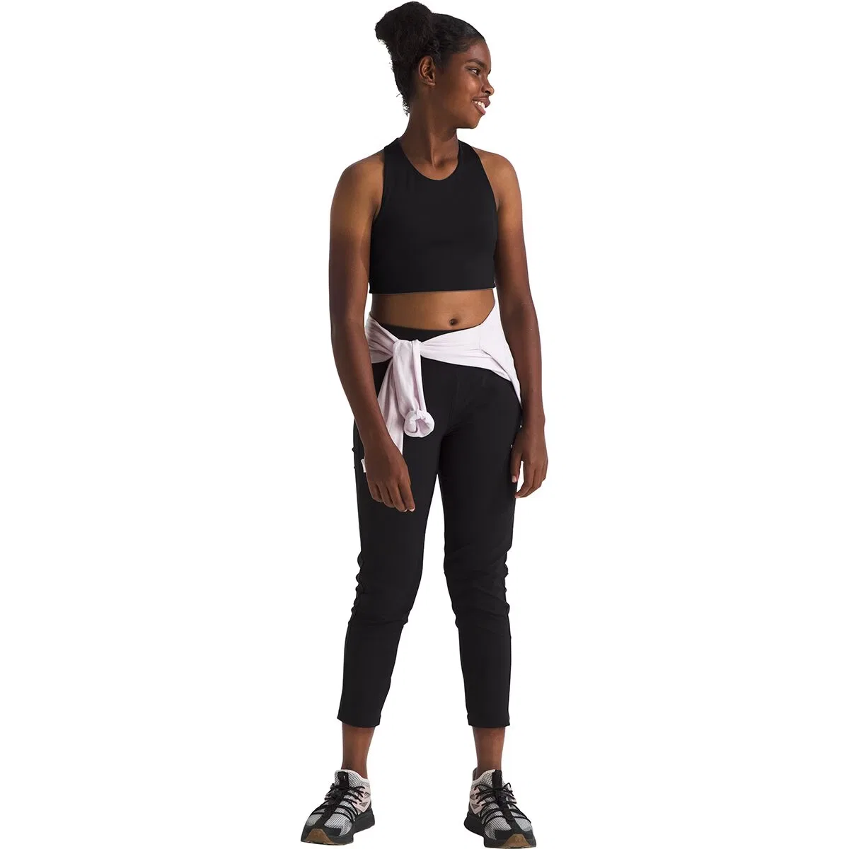 Детский топ на бретелях для девочек Reversible Tanklette The North Face, Tnf Black/Smoked Pearl — фото 2