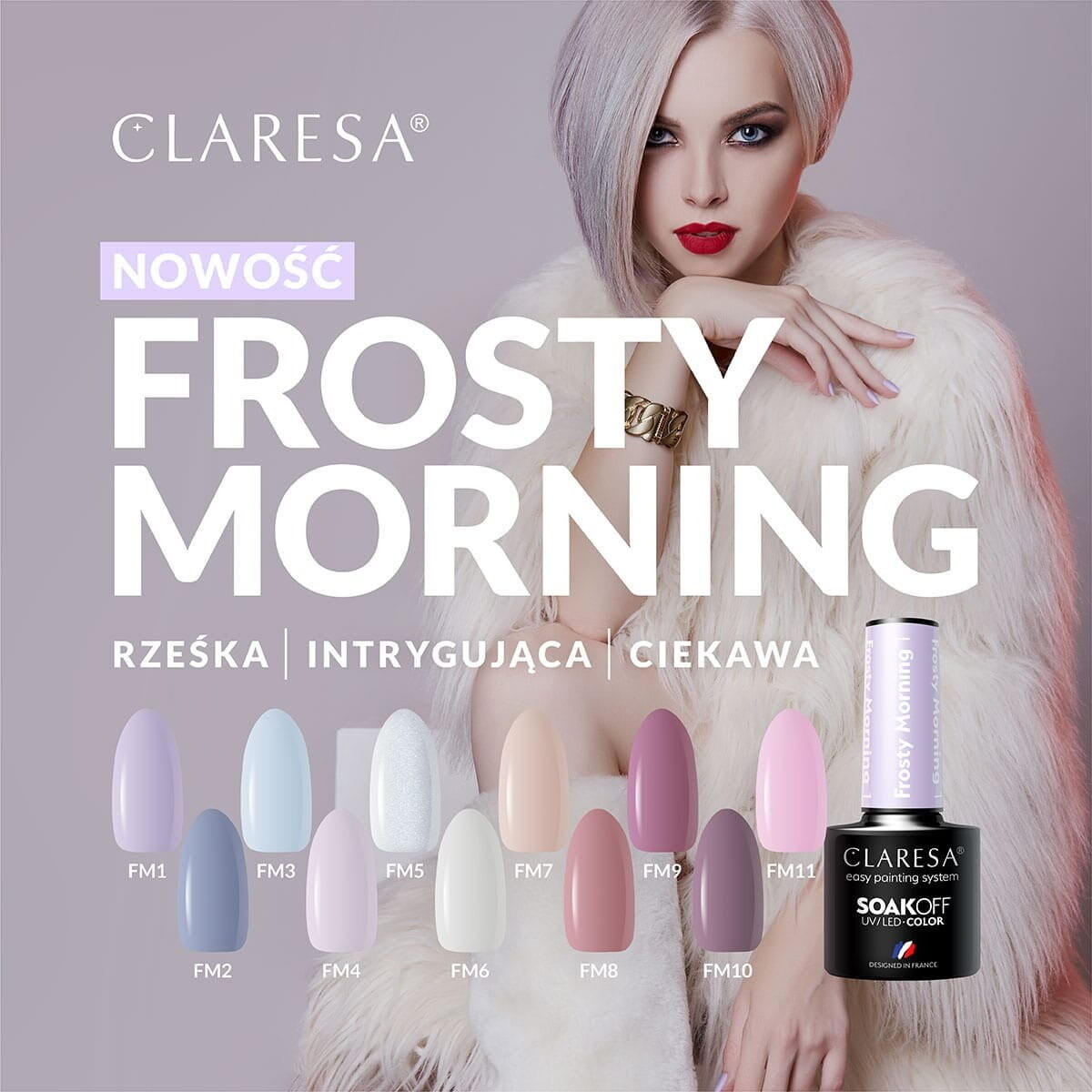 Лак гибридный Claresa Frosty Morning 11 -5г — фото 4