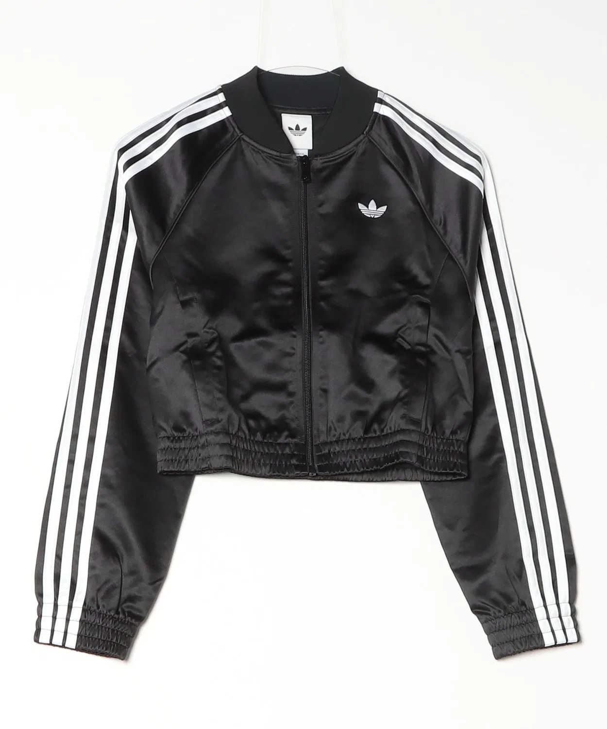 Мужская куртка-бомбер из сатина с молнией Satin SST Jacket Adidas, Black