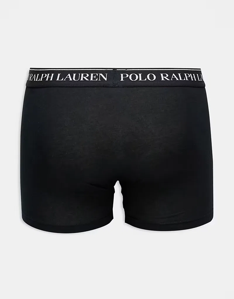 Трусы классические с поясом с логотипом 5 шт Polo Ralph Lauren, черный — фото 2