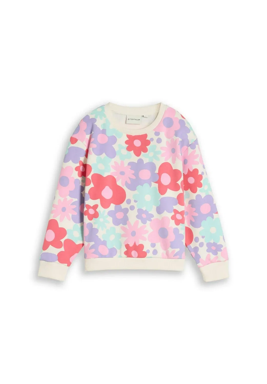 Укороченная толстовка Strick & Sweatshirts mit blumenmuster - толстовка Tom Tailor, Colorful Big Floral Design
