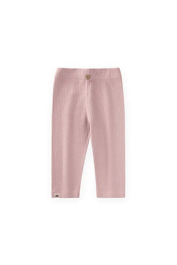 Детские леггинсы для девочек Ribbed leggings 0-5 years powder pink Cigit, Pudded Pink — фото 2