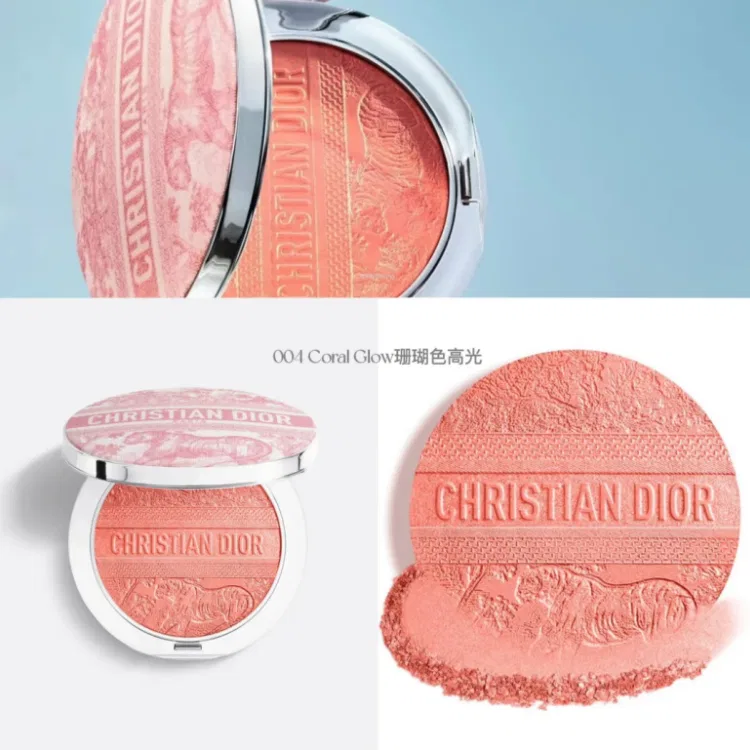 Женские румяна-хайлайтер с коралловым сиянием, 6 г, #004 Coral Glow, DIOR — фото 2