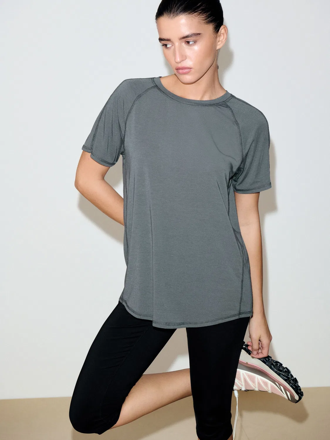 Футболка с коротким рукавом, Active Crew Neck Next, угольно-серый